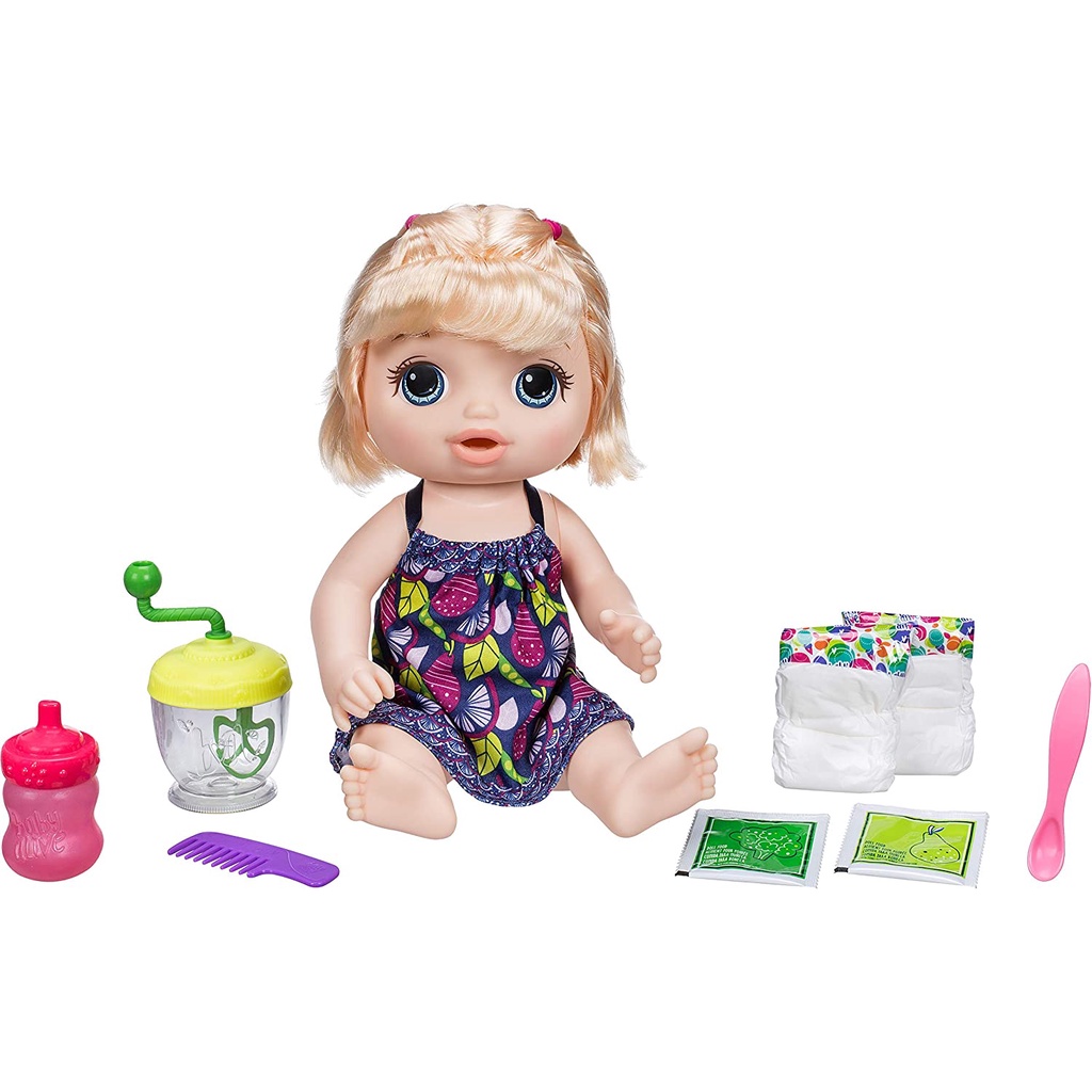 Baby Alive Sweet Spoonfuls Blonde Baby Girl Doll Búp Bê Bé Gái E0586 Dễ Thương Xinh Xắn Đáng Yêu