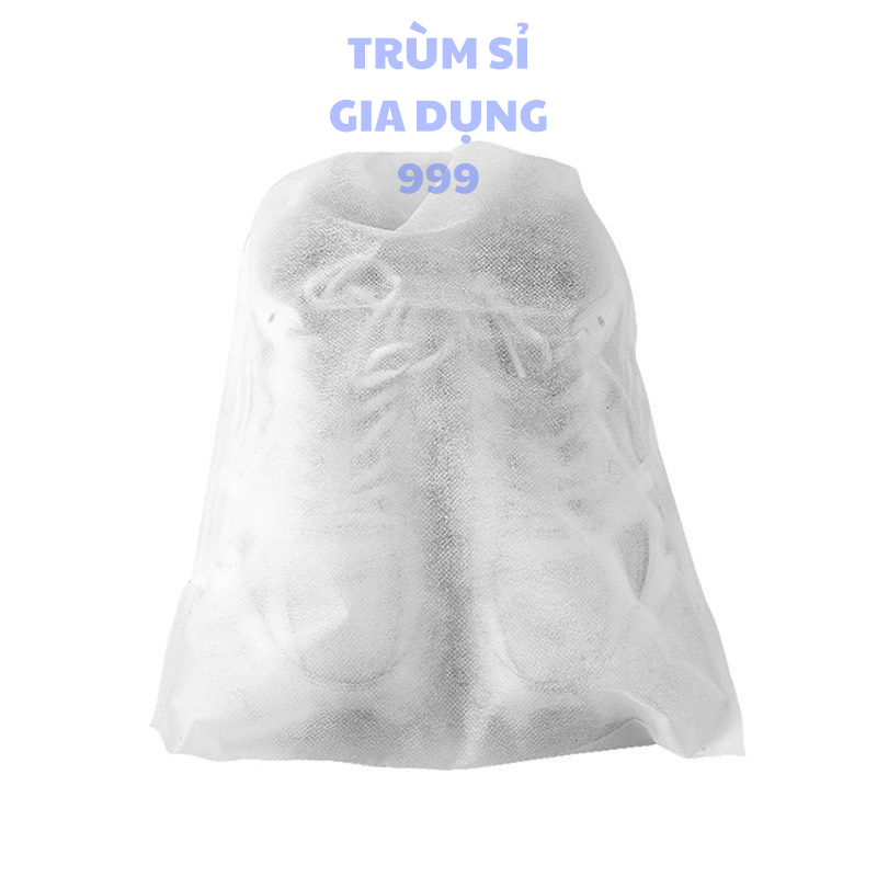 Túi đựng giày có dây rút màu trắng hoặc đen