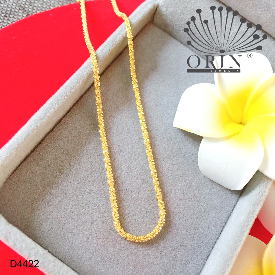 Dây chuyền dây xoắn kim cương khóa tròn màu 24 bền màu cao cấp Orin D4422