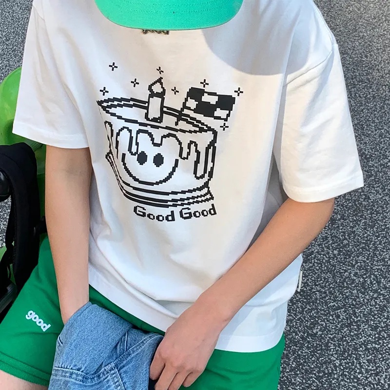 NRVP Áo Thun 100% Cotton Dáng Rộng Thời Trang Hàn Quốc Cho Nữ