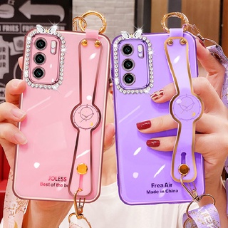 Ốp điện thoại có dây đeo cổ sang trọng cho OPPO Reno 6 Pro+ Reno6 5G