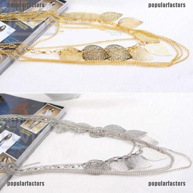 Dây Chuyền Nhiều Lớp Hình Chiếc Lá Phong Cách retro Thời Trang