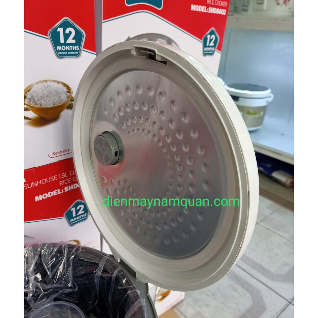 NỒI CƠM ĐIỆN 1.8L SUNHOUSE SHD8602 (CHÍNH HÃNG)