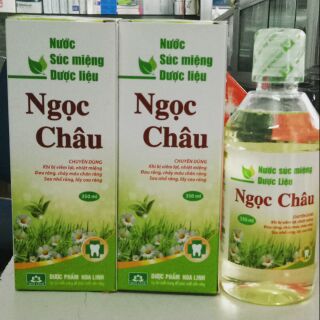 Nước Súc Miệng Ngọc Châu.  Chai 350 ml