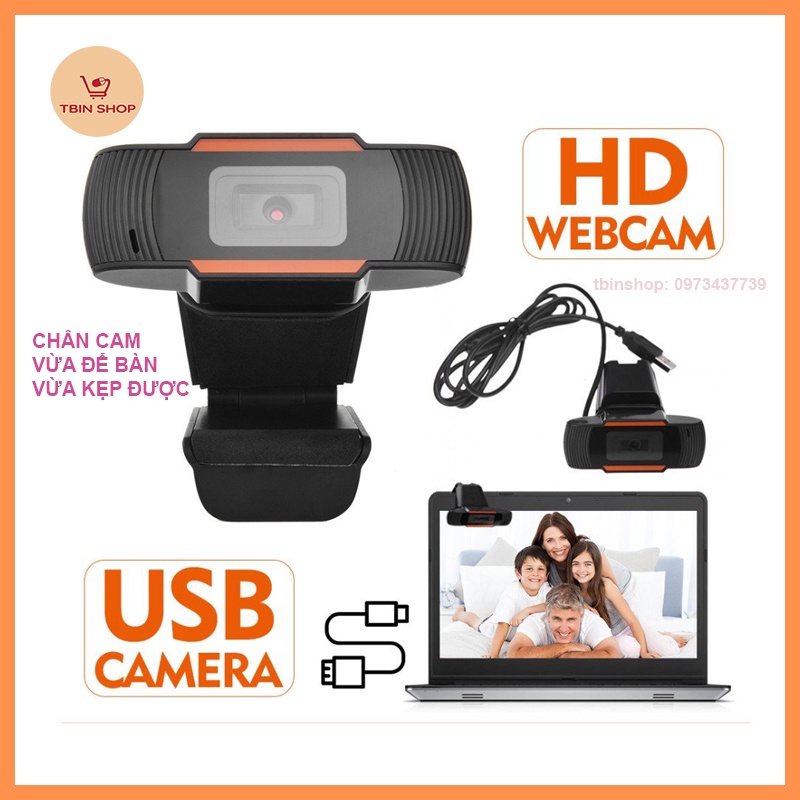 Webcam máy tính Full HD 1080P/720P, webcam laptop, hỗ trợ học trực tuyến, livestream có Mic