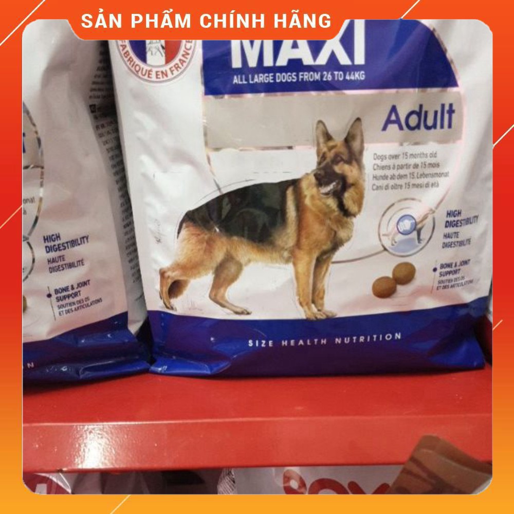 10kg,ROYAL CANIN MAXI ADULT Dành cho chó có (cân nặng tối đa từ 25 - 44 kg) và đang trong lứa tuổi Adult từ 15 thág tuổi