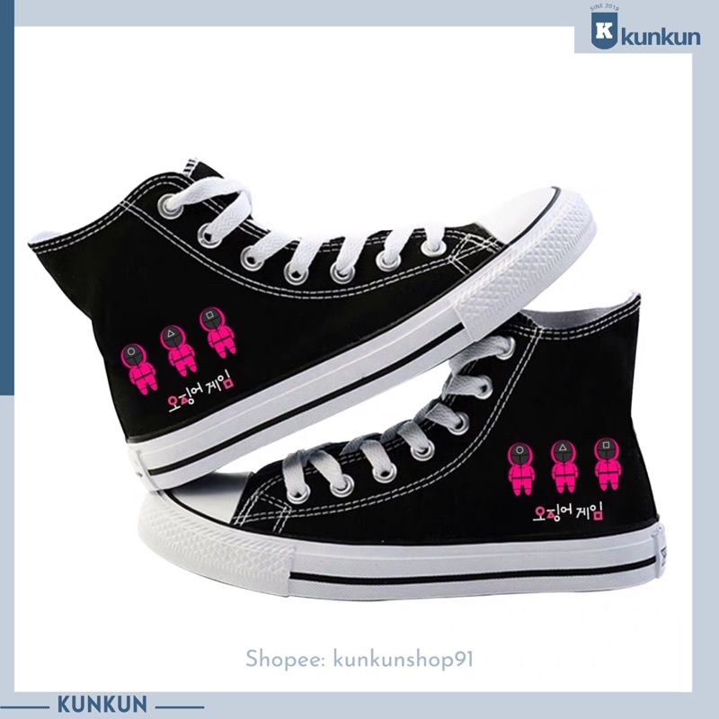 Giày Cổ Cao Squid Game - Trò Chơi Con Mực HOT TREND