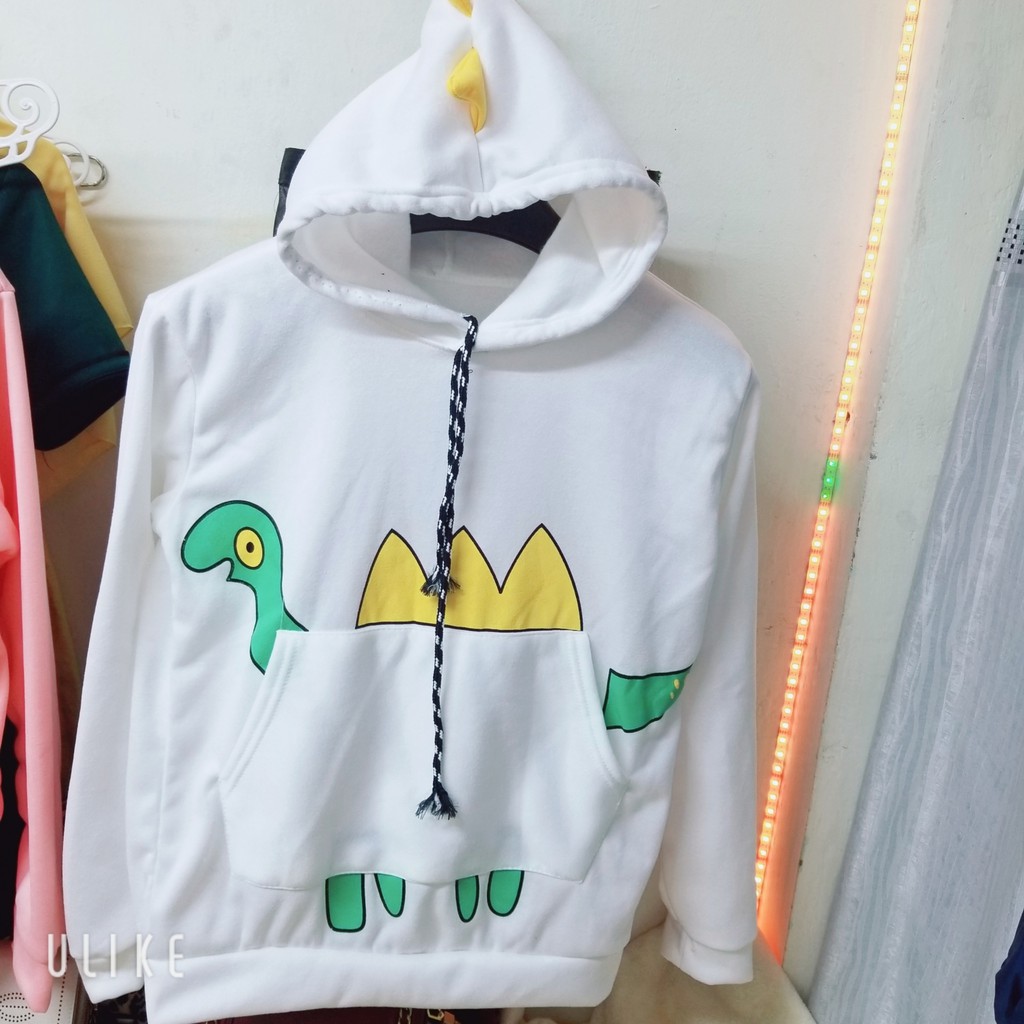 Áo Khoác Hoodie Nỉ Thời Trang Nữ Chui Đầu Hình Khủng Long Siêu Hot Mùa Tết ❤️FREESHIP❤️ | BigBuy360 - bigbuy360.vn