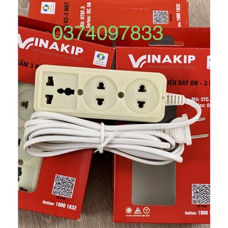 Ổ cắm điện 3 ngả vinakip dây 3m / 5m - oc 20/ oc 21