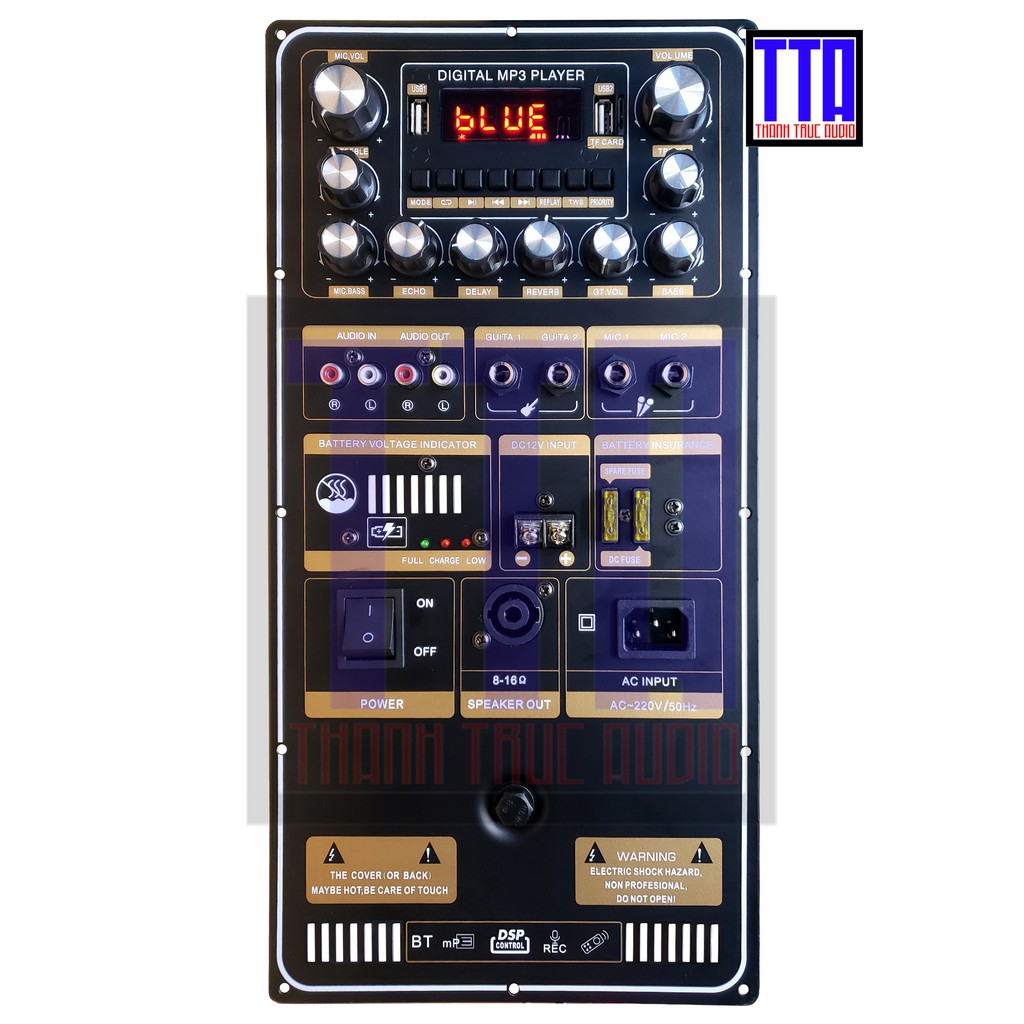 Bo mạch loa kéo - reverb DSP - delay - 4 tấc đôi - 5 tấc đơn MZS-892S