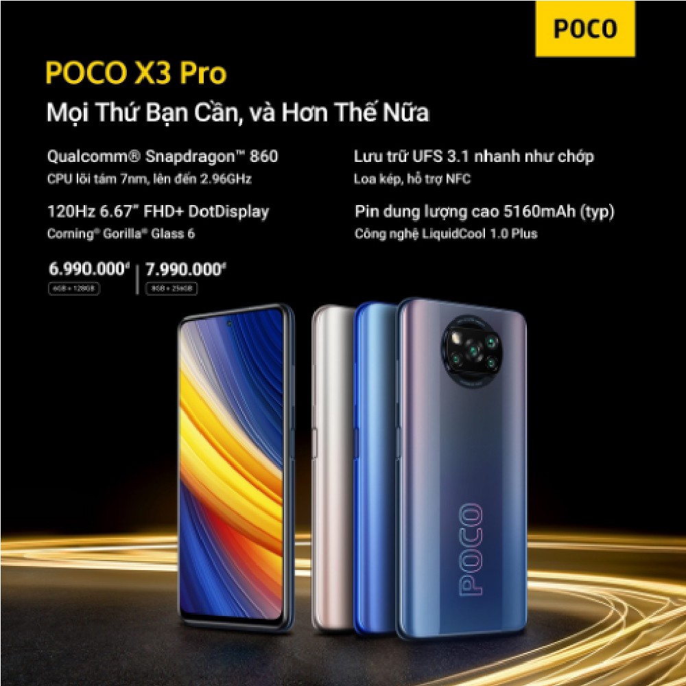 Điện Thoại POCO X3 Pro (6GB+128GB) - Hàng Chính Hãng - Bảo Hành 18T