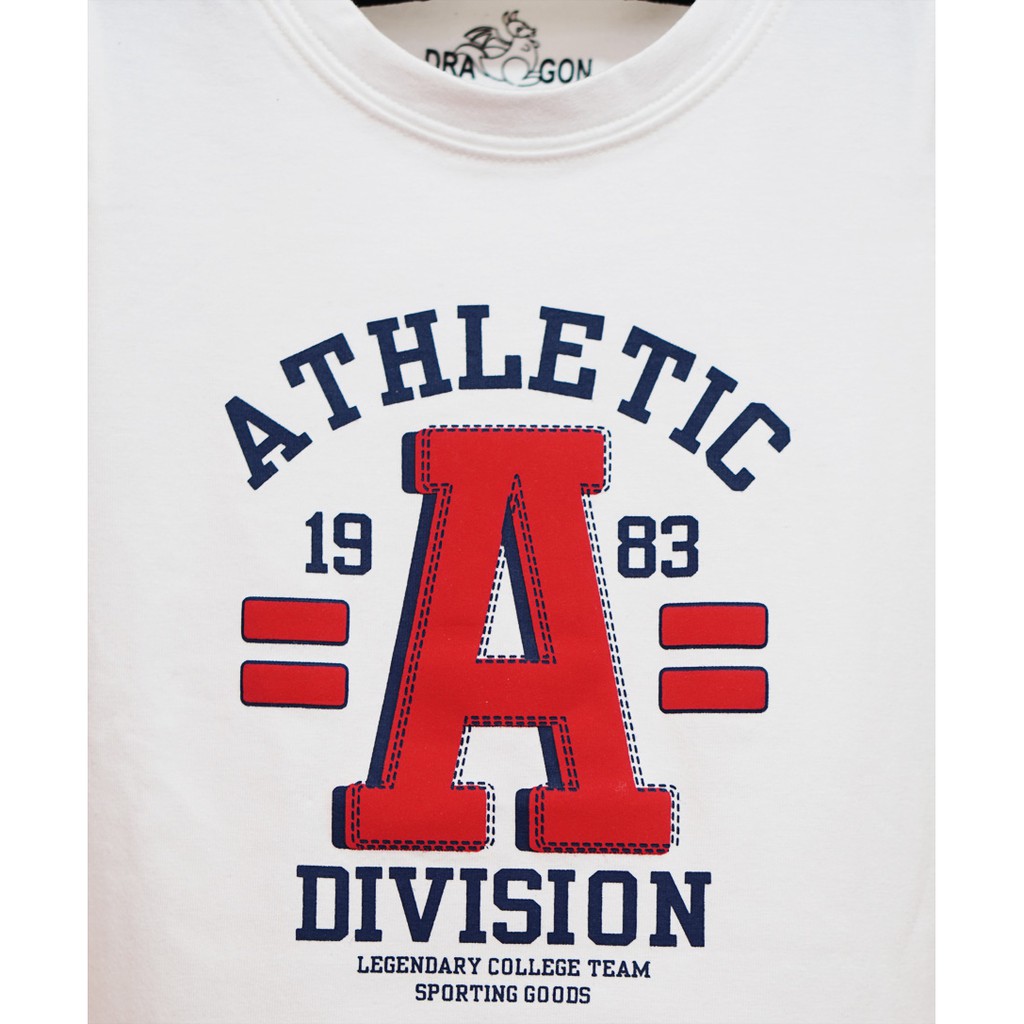 Bộ thun thể thao chữ Althletic quần sọc cho bé trai