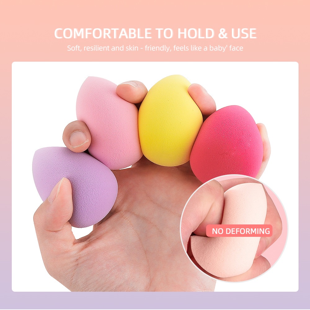 Set 4 mút tán trang điểm hình trứng có thể sử dụng khô và ướt tiện dụng  JP6