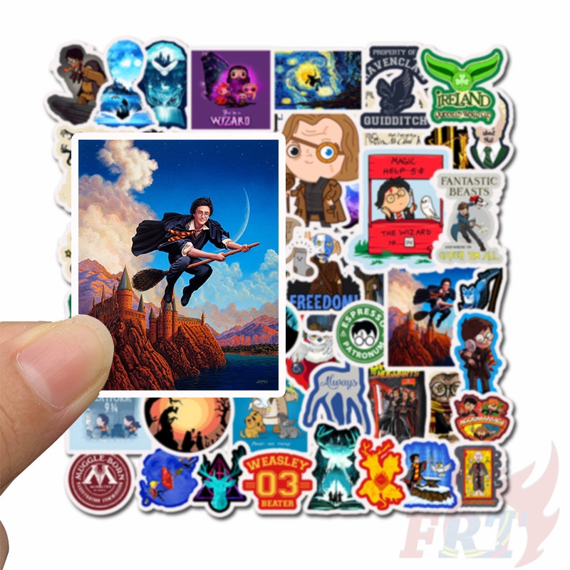 ❉ Harry Potter Giấy và decal dán tường - Series 02 ❉ 50Pcs/Set Q Hogwarts School Mixed Doodle Stickers
