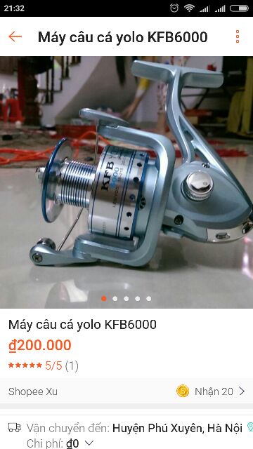 Combo bộ cần câu shimano, máy câu yolo KFB 6000