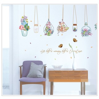 | COMBO | 4 mẫu Decal Hoa lá tươi mát