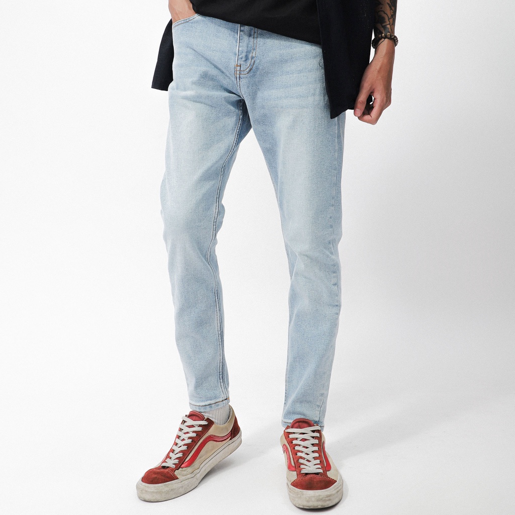 Quần Jean Nam Skinny Green Tag Blue , Chất Vải Cotton Pha Spandex Thoải Mái , QJ004065 ,SOMEHOW