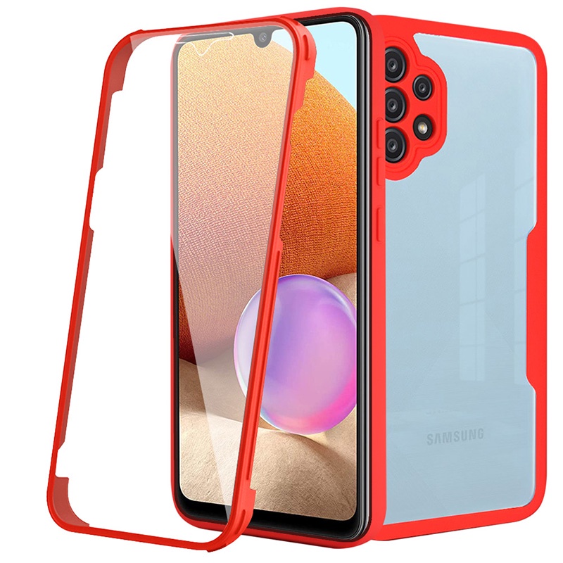360 Double Sided Anti Fall Phone Case For Samsung Galaxy A34 5G A12 A32 4G A32 5G A52 4G A52 5G A52s 5G A72 4G A72 5G M22 M32 4G A22 4G A22 5G Camera Lens Protector Film Cover