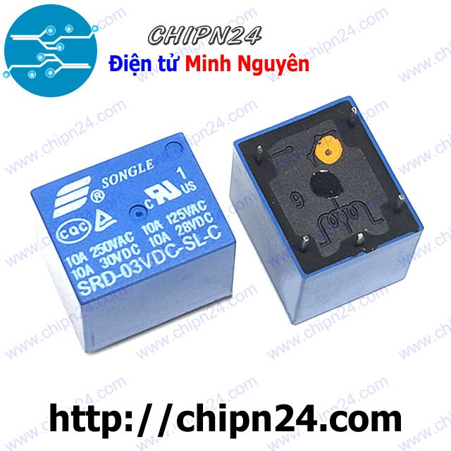 [2 CON] RELAY 5 CHÂN 3V-10A SRD-03VDC-SL-C (5P3V10A)