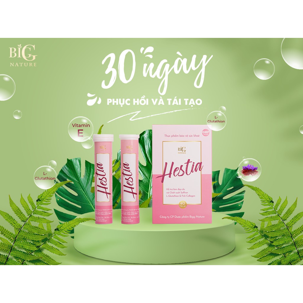 Viên sủi trắng da HESTIA collagen saffon | BigBuy360 - bigbuy360.vn