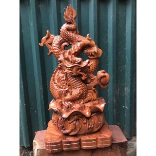 Tượng rồng bay - Tượng con rồng gỗ hương cao cấp