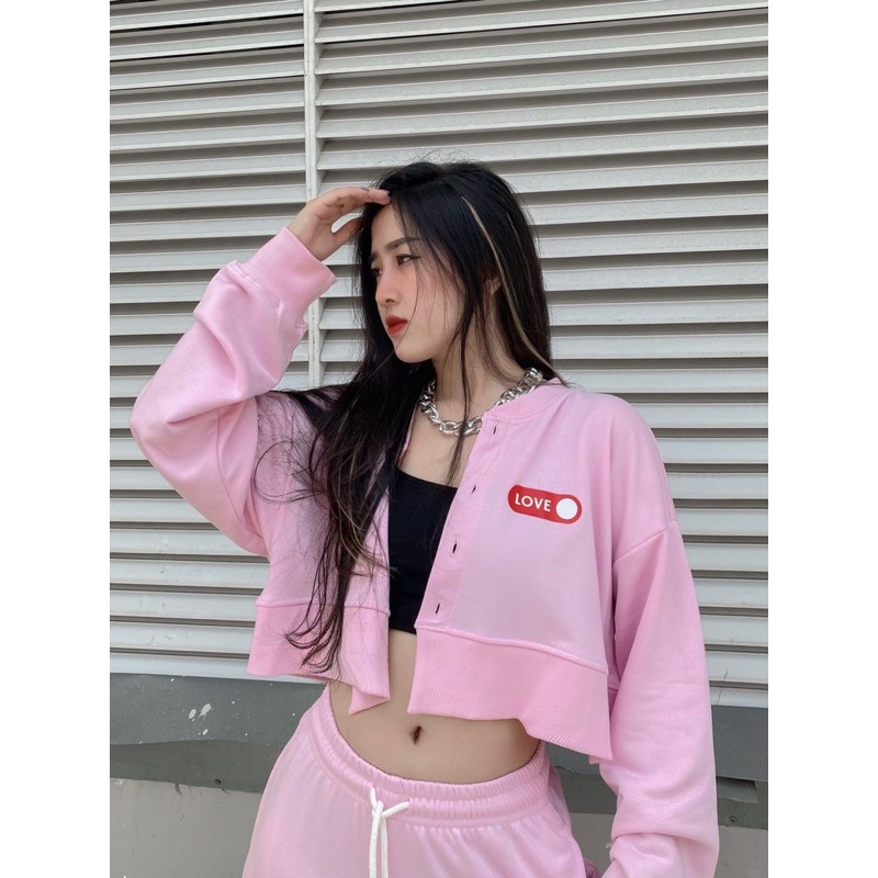 ÁO CARDIGAN CROPTOP LOVE
