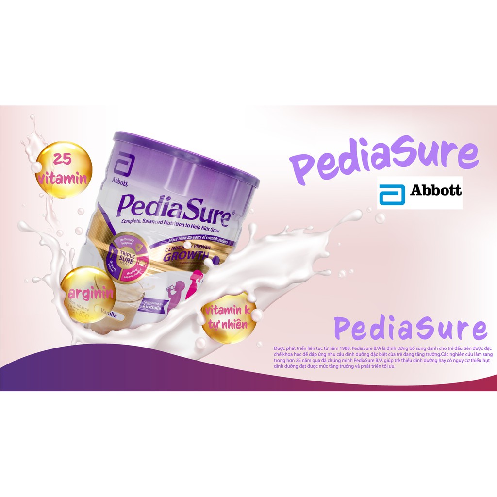 Sữa Pediasure Úc 850 Gram Date tháng 12/2022