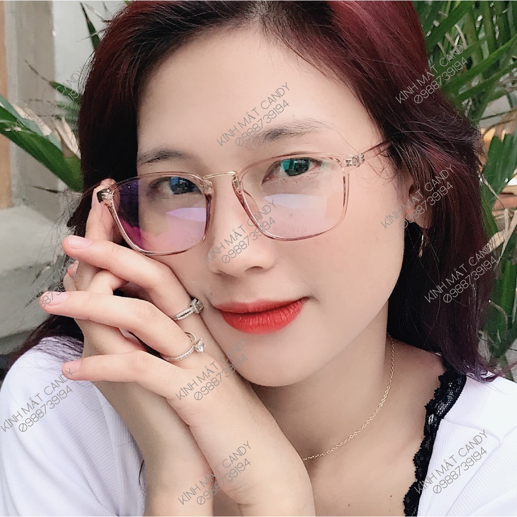 Gọng kính cận vuông nhựa dẻo nam nữ 210 – Kính mắt Candy