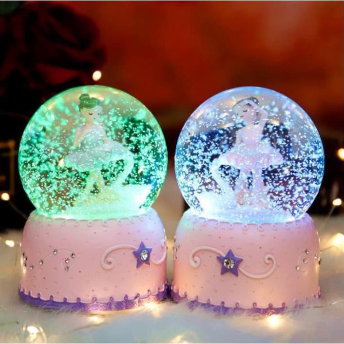 Quả Cầu Tuyết Dây Cót Công Chúa Múa Ba Lê siêu cute