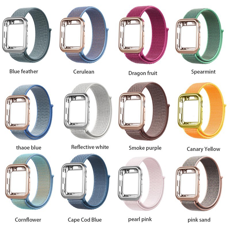 Dây đồng hồ bằng nylon cho Apple Watch 38mm 42mm 44mm 40mm iwatch series 6/SE/5/4/3/2/1
