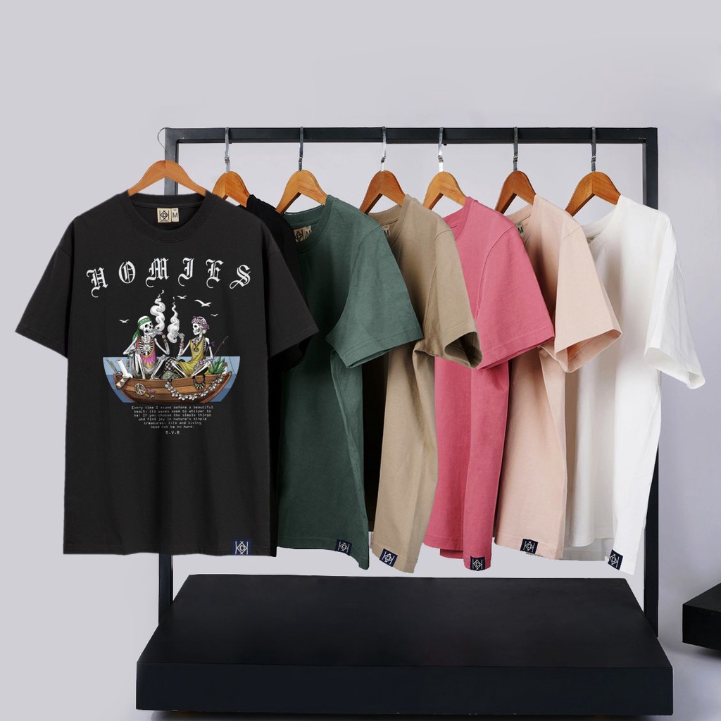 Áo thun đẹp nam nữ Homies form rộng tay lỡ unisex áo phông mùa hè hình Chill du lịch biển local brand MVR TT8006