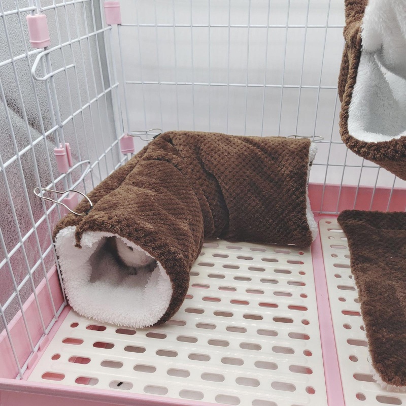 Aoto Bộ 3 Võng Treo Làm Ấm Mùa Đông Cho Chuột Hamster / Đường Hầm