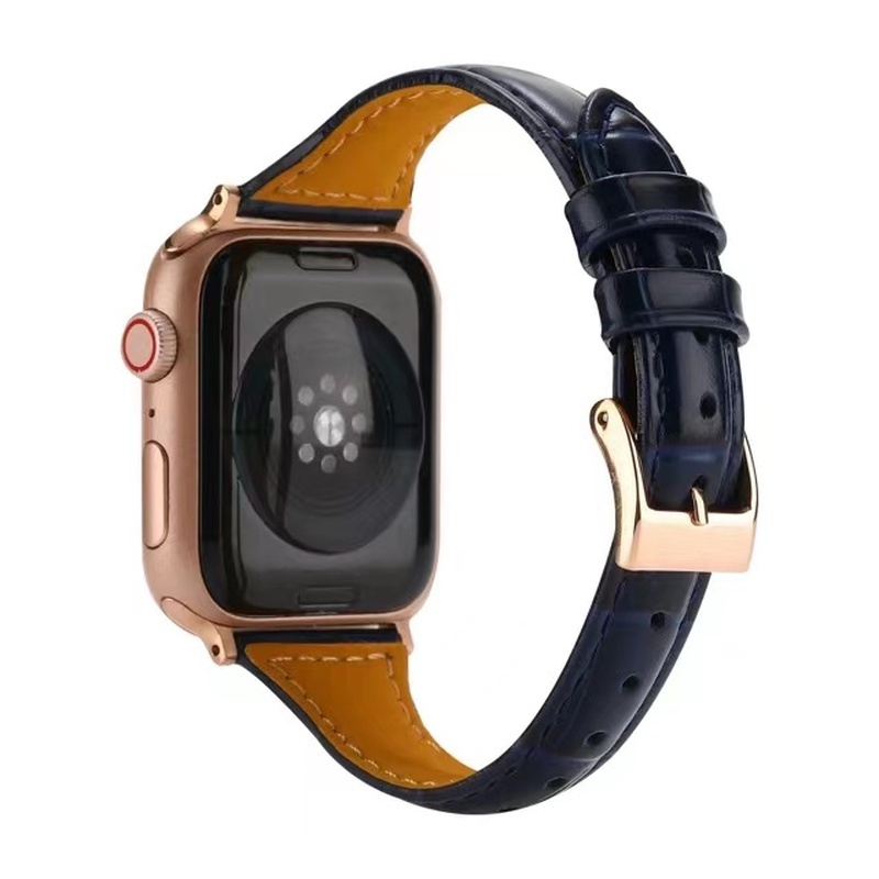 Dây Đeo Bằng Da Thật 10 Màu Cho Đồng Hồ Thông Minh Apple Watch 7 41mm 45mm 38mm 42mm 40mm 44mm se 6 5 4 3 2 1