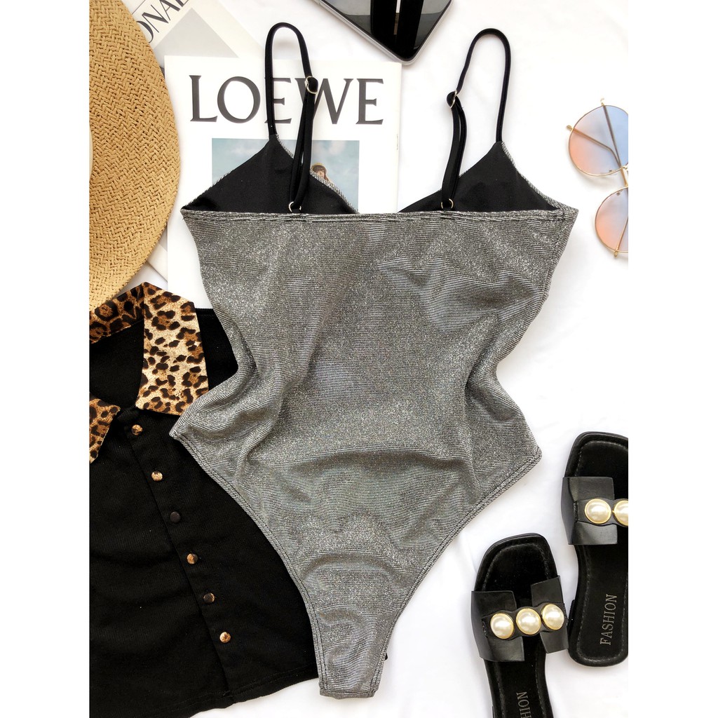 Đồ Bơi Nữ Một Mảnh Cổ Chữ V Họa Tiết Bầu Trời Sao Quyến Rũ