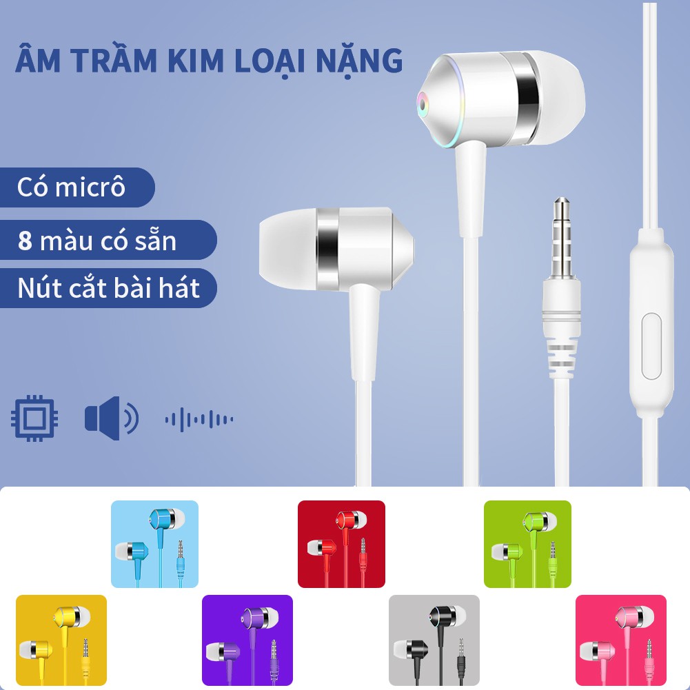 Tai Nghe Dây 3.5mm 8 Màu Lựa Chọn Cho Điện Thoại Samsung Tiện Dụng