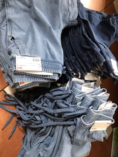 Quần short bò cạp chun