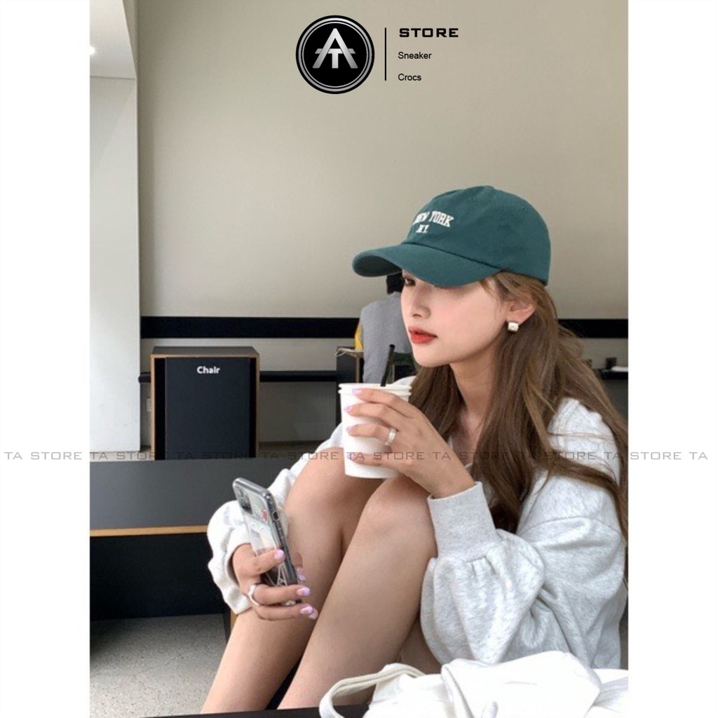 Mũ lưỡi trai NewYork thêu Ta Store thời trang, phong cách nón kết nữ Hàn Quốc cao cấp