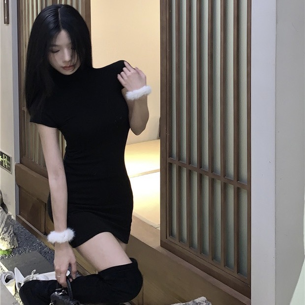 Đầm Body Dáng Suông, Cổ Cao 7 Phân - Tharo Clothing [DAM00010]