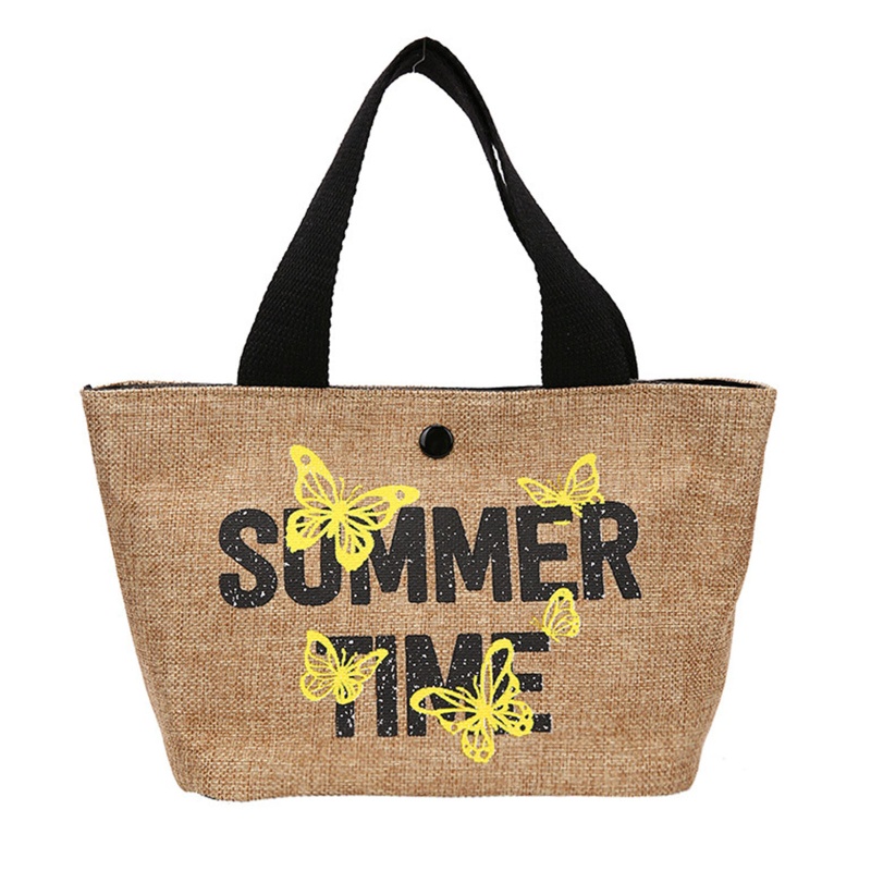 Youyo Túi Xách Đan Rơm Thủ Công In Chữ Đi Biển Thường Ngày Dành Cho Bạn Gái