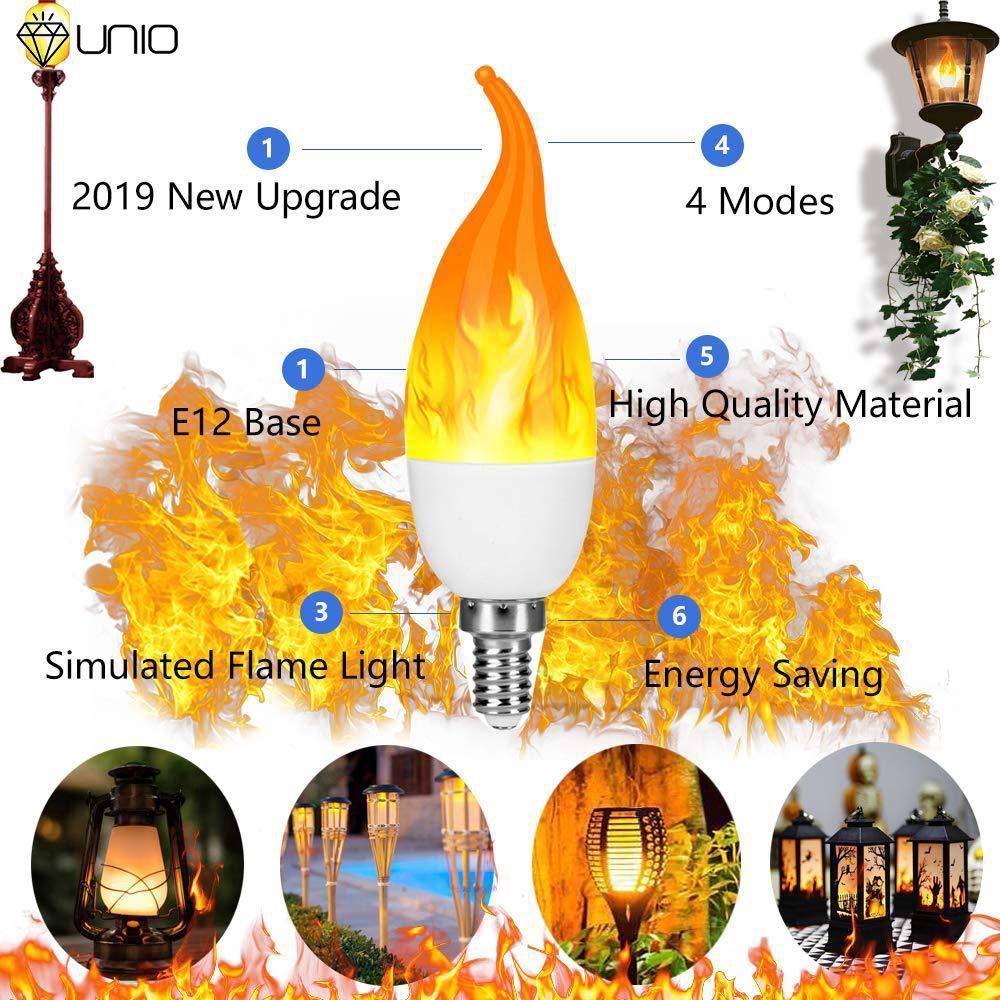 Bóng đèn LED E12/ E14 hiệu ứng ngọn lửa cháy độc đáo dành cho trang trí nhà cửa