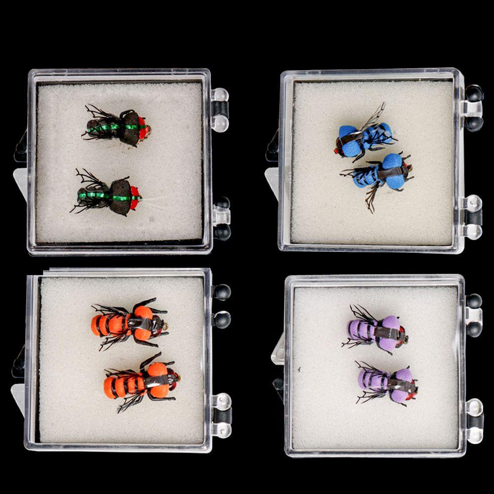 MUVAKO Set 2 Mồi Câu Cá Giả Hình Côn Trùng Thiết Kế Nhỏ Gọn Tiện Dụng