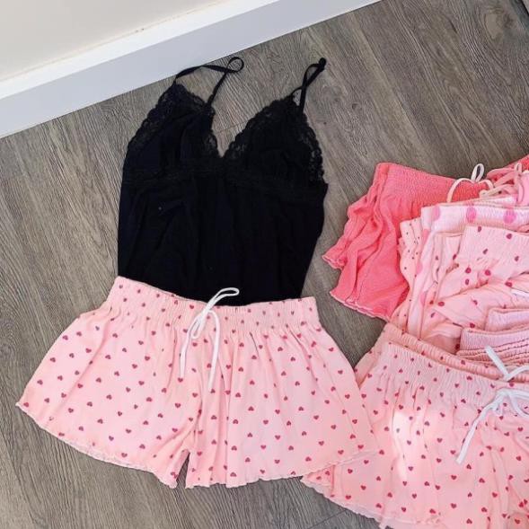 freeship Quần Short Nữ Chạy Viền Chấm Bi , Quần Đùi Nữ Cạp Chun 2 Màu V006 | BigBuy360 - bigbuy360.vn