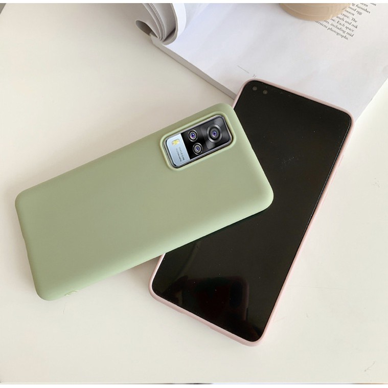 Ốp điện thoại silicon mềm siêu mỏng màu trơn bảo vệ cho Vivo Y51 2020 Y51A Y31 2021