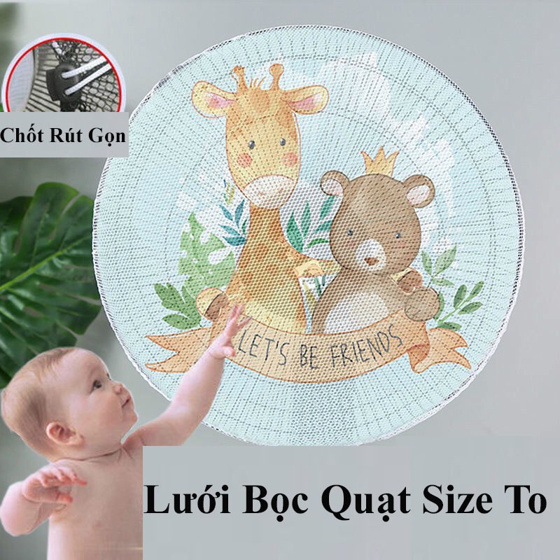 Lưới bọc quạt size to 50cm quạt cây an toàn cho bé C38