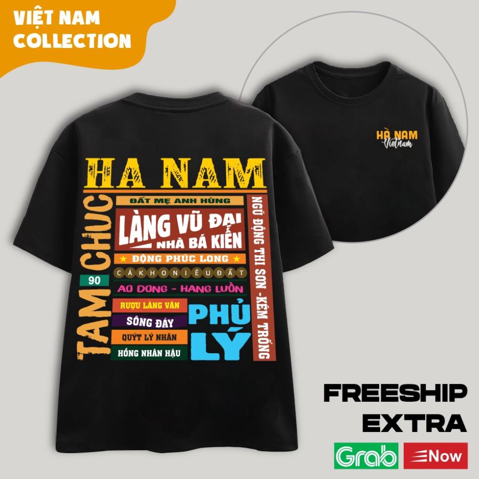 Áo Thun Unisex Nam Nữ Oversize Local Brand Tỉnh Thành - Hà Nam
