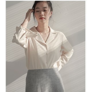 ÁO SƠ MI CỔ VEST DÀI TAY CÔNG SỞ LỤA HÀN