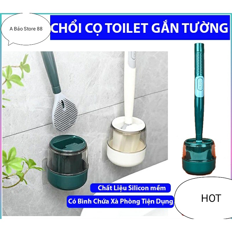 Cọ bồn cầu silicon, chà toilet nhà vệ sinh cao cấp