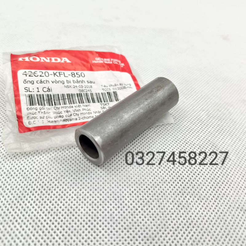Ống cách vòng bi, đùm bánh sau xe DREAM, WAVE, FUTURE zin honda