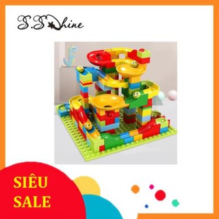 Bộ Xếp Hình Cầu Trượt Lego Thả Bi 168 - 336 Chi Tiết Cho Bé Đồ Chơi Xếp Hình Phát Triển Trí Não
