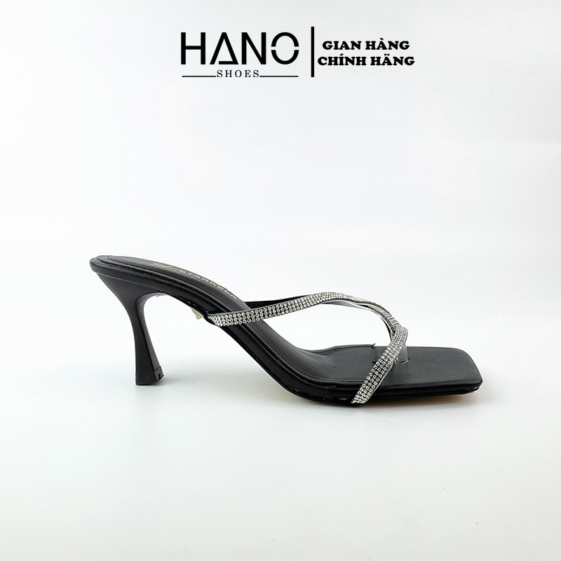 HANO - Guốc 7 phân xỏ ngón quai ngang đính đá G9774